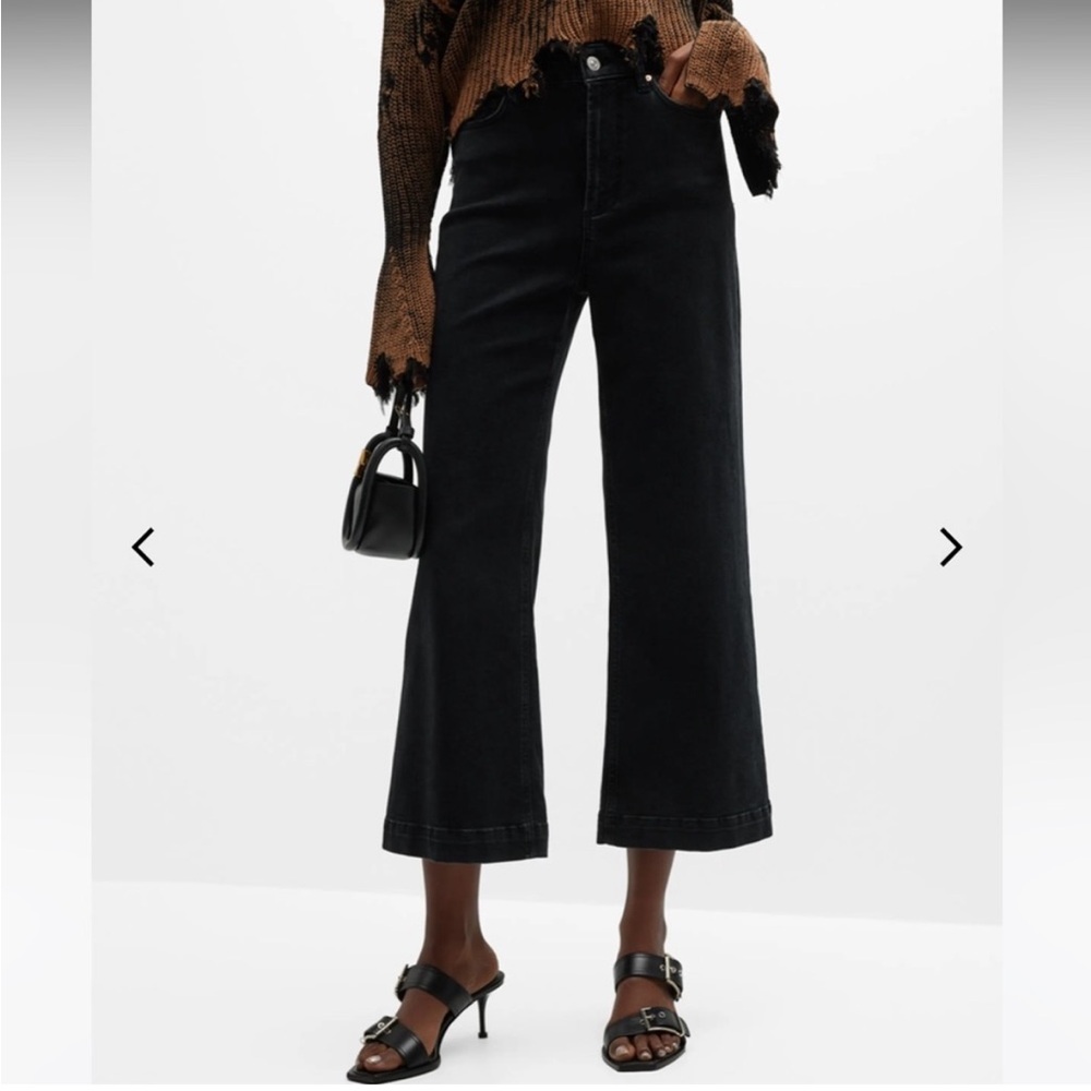 PAIGE- Flaunt Spotlight Cropped Wide-Leg Jeans